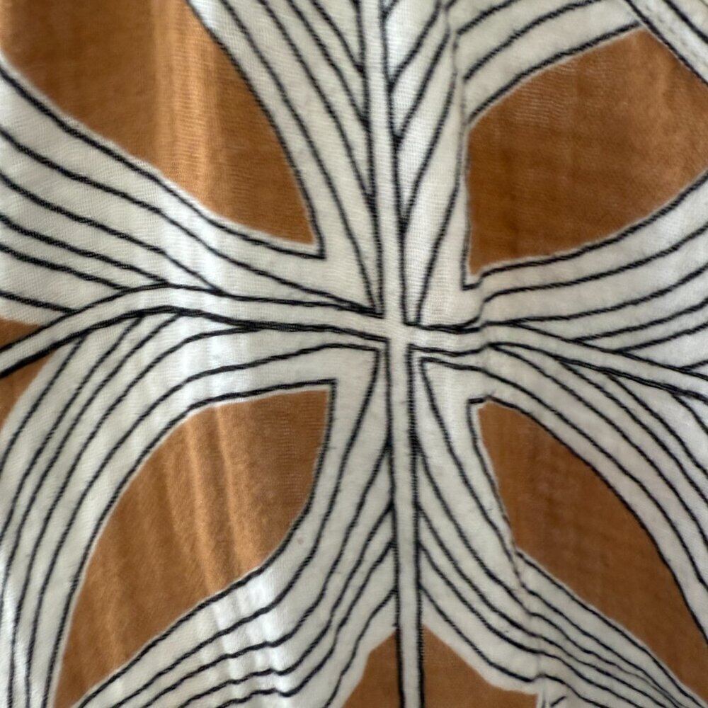 Tribal Tan & White Aspen Button-Front Tie-Waist Wide-Leg Jumpsuit - Picture 7 of 9